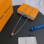 Louis Vuitton Rockabilly punk thai silver vintage silver necklace for couples with 60cm adjustable length