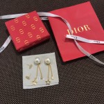 Dior stud earrings high quality original single sterling silver pins