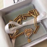 Dior jadior heart rhinestone clavicle chain