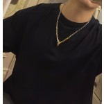 Louis Vuitton Rockabilly punk thai silver vintage silver necklace for couples with 60cm adjustable length