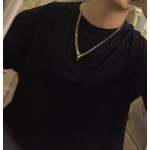 Louis Vuitton Rockabilly punk thai silver vintage silver necklace for couples with 60cm adjustable length