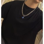 Louis Vuitton Rockabilly punk thai silver vintage silver necklace for couples with 60cm adjustable length