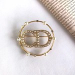 Dior CD brooch