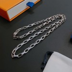 Louis Vuitton Rockabilly punk thai silver vintage silver necklace for couples with 60cm adjustable length