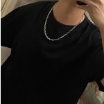 Louis Vuitton Rockabilly punk thai silver vintage silver necklace for couples with 60cm adjustable length