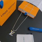 Louis Vuitton Rockabilly punk thai silver vintage silver necklace for couples with 60cm adjustable length