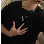 Louis Vuitton Rockabilly punk thai silver vintage silver necklace for couples with 60cm adjustable length