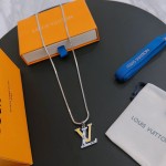 Louis Vuitton Rockabilly punk thai silver vintage silver necklace for couples with 60cm adjustable length