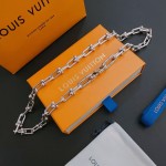 Louis Vuitton Rockabilly punk thai silver vintage silver necklace for couples with 60cm adjustable length