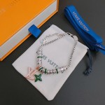 Louis Vuitton Cuban Chain Collection Vintage Silver Bracelet Couple's version 22cm20cm18cm changeable length