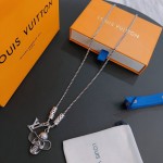 Louis Vuitton Rockabilly punk thai silver vintage silver necklace for couples with 60cm adjustable length