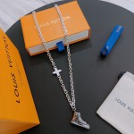 Louis Vuitton Rockabilly punk thai silver vintage silver necklace for couples with 60cm adjustable length