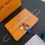 Louis Vuitton Rockabilly punk thai silver vintage silver necklace for couples with 60cm adjustable length