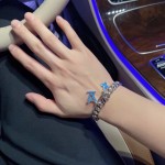 Louis Vuitton Cuban Chain Collection Vintage Silver Bracelet Couple's version 22cm20cm18cm changeable length