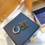 LLouis Vuitton LV Twig monogram stud earrings