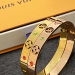 Louis Vuitton LV monogrammed openwork and gemstone bracelet