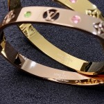 Louis Vuitton LV monogrammed openwork and gemstone bracelet