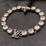 Louis Vuitton Imported Rhinestone Zirconia Bracelet 18cm and 21cm two sizes