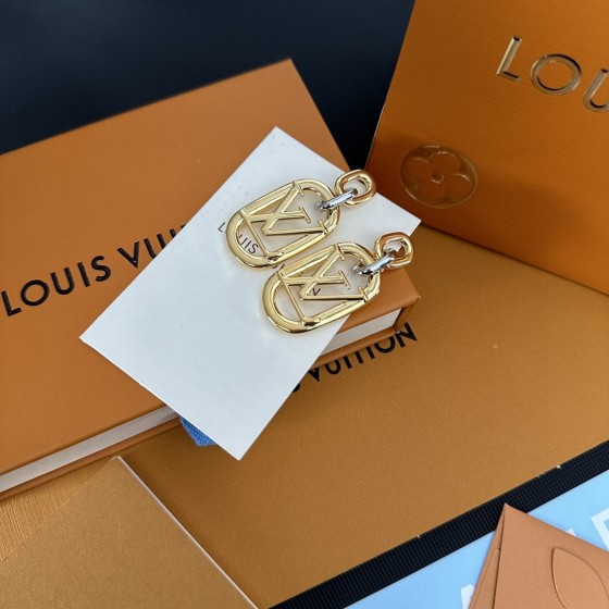 Louis Vuitton LV monogram earrings