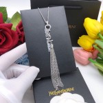 Saint Laurent YSL monogrammed tassel necklace