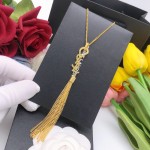 Saint Laurent YSL monogrammed tassel necklace