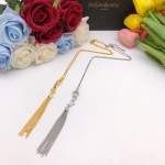Saint Laurent YSL monogrammed tassel necklace