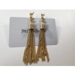 Saint Laurent YSL Tassel Chain Clause Ear Clap Stud Earrings