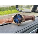 Tissot sapphire glass mirror 316 steel original double button butterfly buckle/genuine leather belt