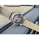 Tissot sapphire glass mirror 316 steel original double button butterfly buckle/genuine leather belt