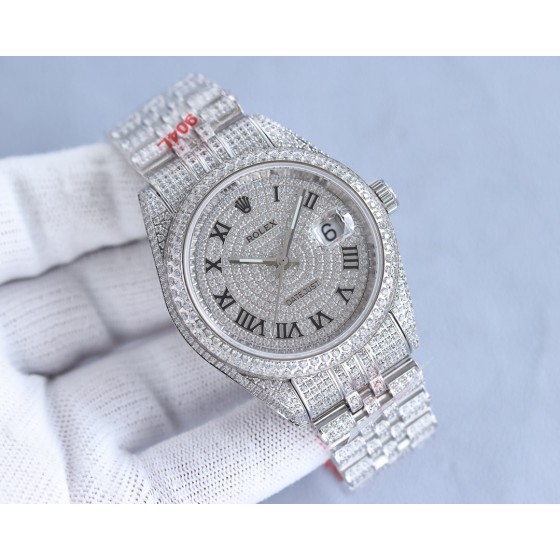 Rolex full diamond local luxury version 18k nanotechnology