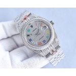 Rolex full diamond local luxury version 18k nanotechnology