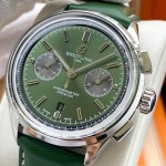 Breitling-Premier B01 Chronograph screw-in steel, transparent sapphire