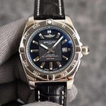 Breitling - Checker Automatic mechanical Arch bridge reinforced glass 316L steel / imported cowhide