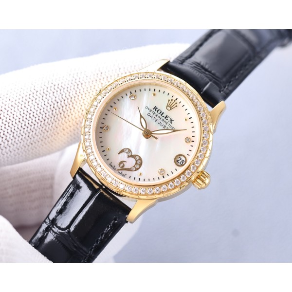 Rolex fashion women's watch simple three needle super luminous at night