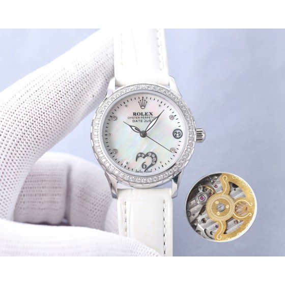 Rolex fashion women's watch simple three needle super luminous at night