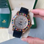 Rolex Yacht-Master inlaid with colored gemstones