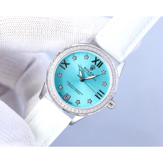 Rolex V8 version fashion women's watch simple three needle super luminous at night