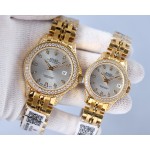 Rolex 316 top stainless steel material, stainless steel bezel set with multiple Swarovski diamonds