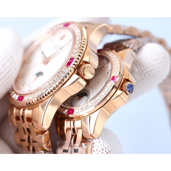 Rolex classic series couple mechanical moon phase watch