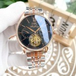 IWC- Fine men's watches Fully automatic mechanical movement, top 316 steel case and strap