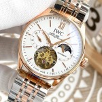 IWC- Fine men's watches Fully automatic mechanical movement, top 316 steel case and strap