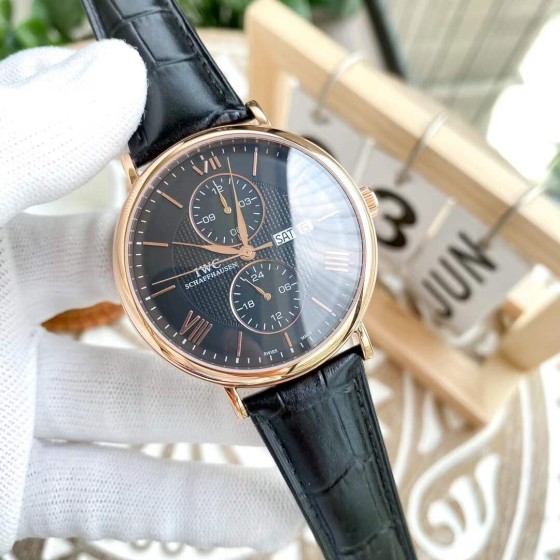 IWC- Fine men's watches Fully automatic mechanical movement, top 316 steel case and strap