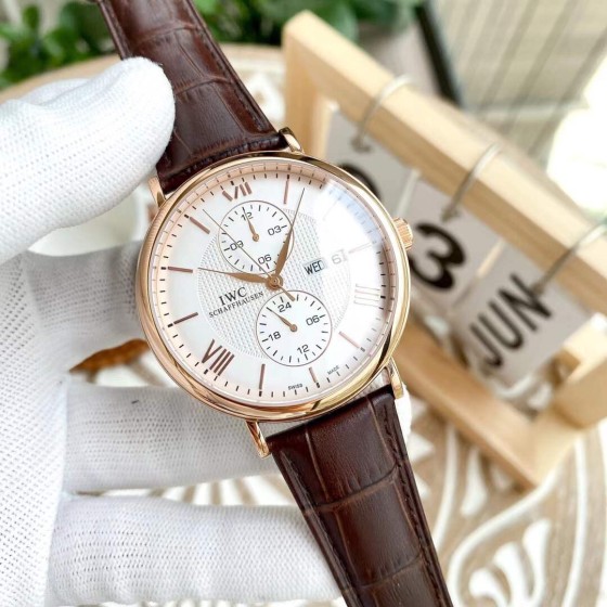 IWC- Fine men's watches Fully automatic mechanical movement, top 316 steel case and strap
