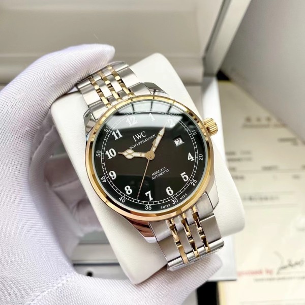 IWC- Fine men's watches Fully automatic mechanical movement, top 316 steel case and strap