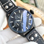 IWC- Fine men's watches Fully automatic mechanical movement, top 316 steel case and strap