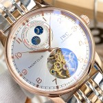 IWC- Fine men's watches Fully automatic mechanical movement, top 316 steel case and strap