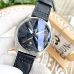 IWC- Sapphire crystal with blue coating on both sides Top 316 stainless steel case and strapap