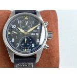 IWC- IWC 3777 Pilot's Watch Chronograph, movement synchronized with the original, anti-glare blue coating on both sides