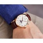 IWC- Moonphase Swiss ETA 2824-2 movement 316 stainless steel case