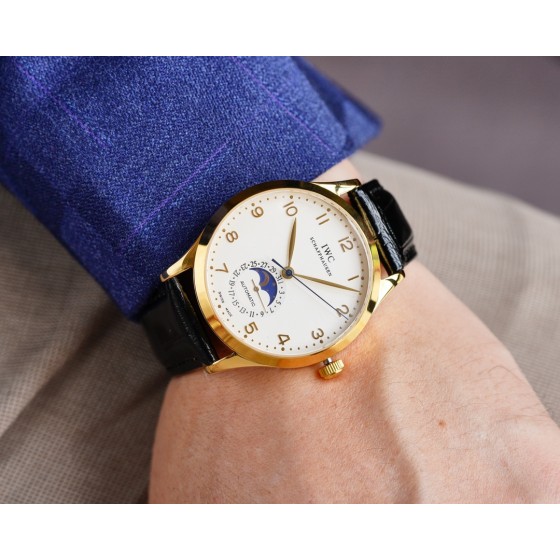 IWC- Moonphase Swiss ETA 2824-2 movement 316 stainless steel case